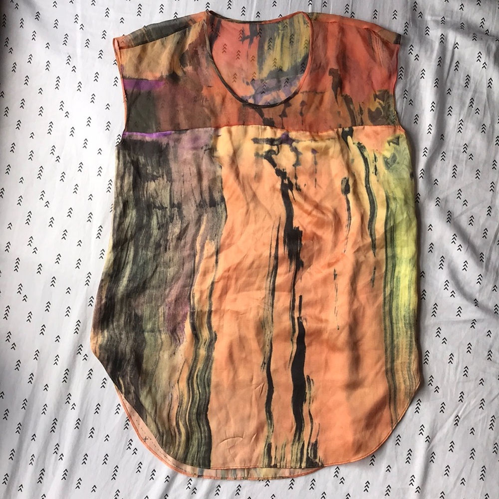 Elizabeth and James lightweight silk scoop top